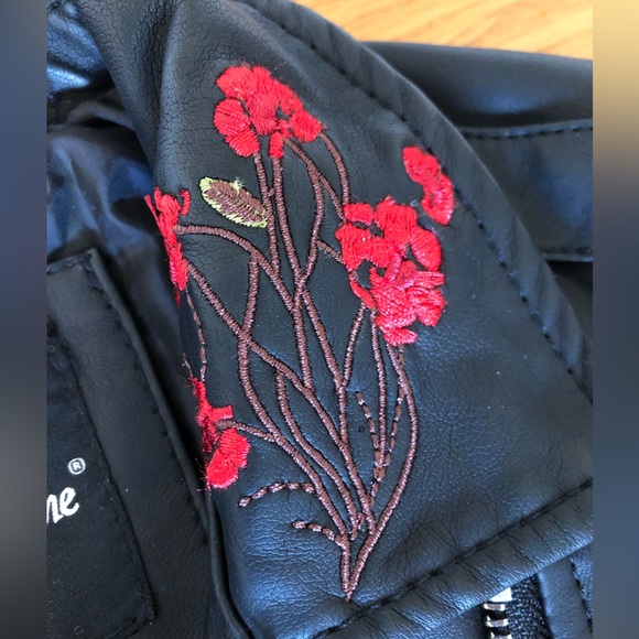 Girls Faux Leather MC Jacket - Picture 5 of 6